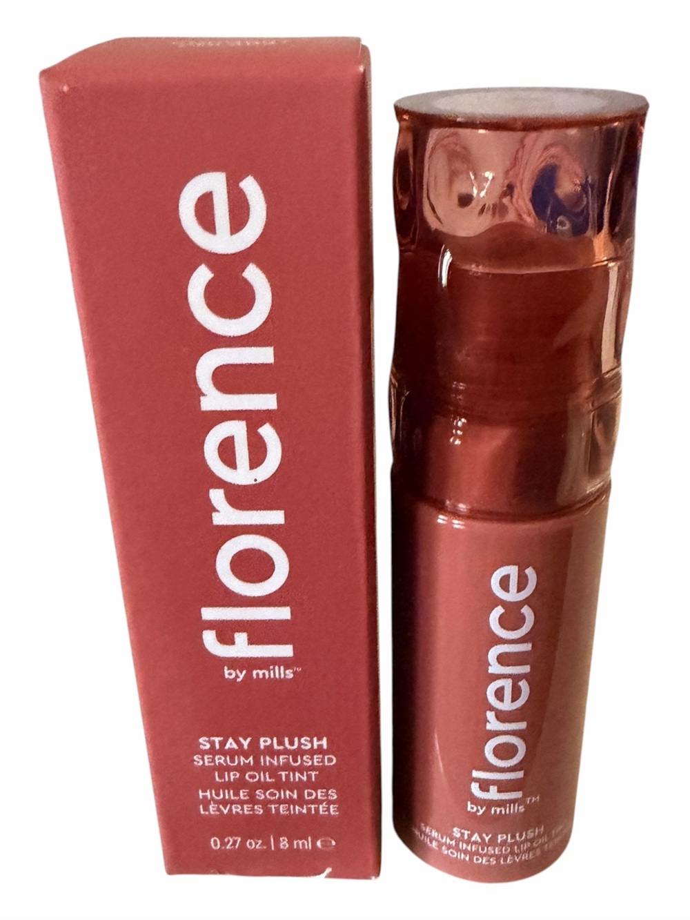 Florence by Mills Stay Plush Serum-Infused Lip Oil Tint – Coconut Colada